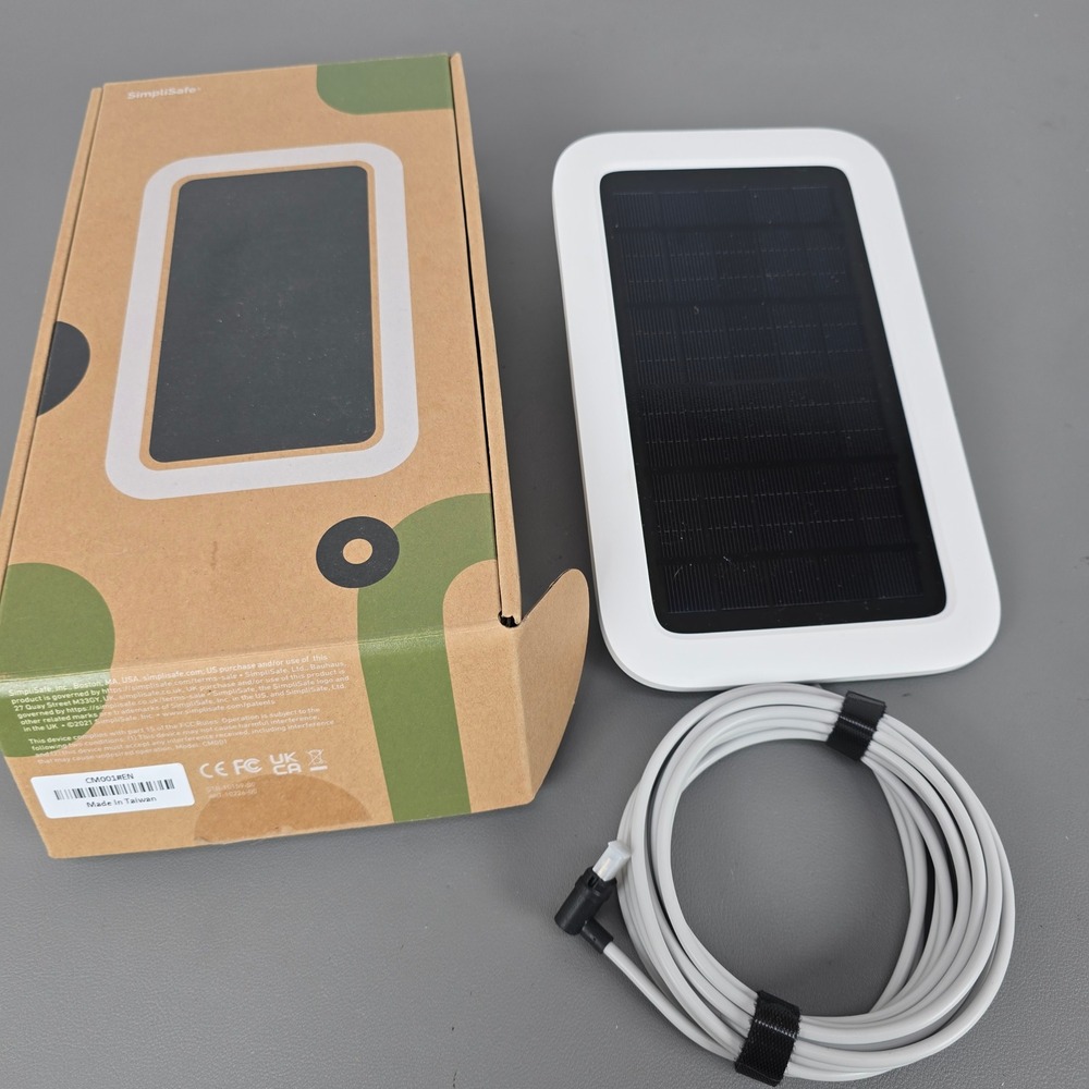 NOB SimpliSafe Outdoor Camera Solar Panel White CM001 Continuous Power Security